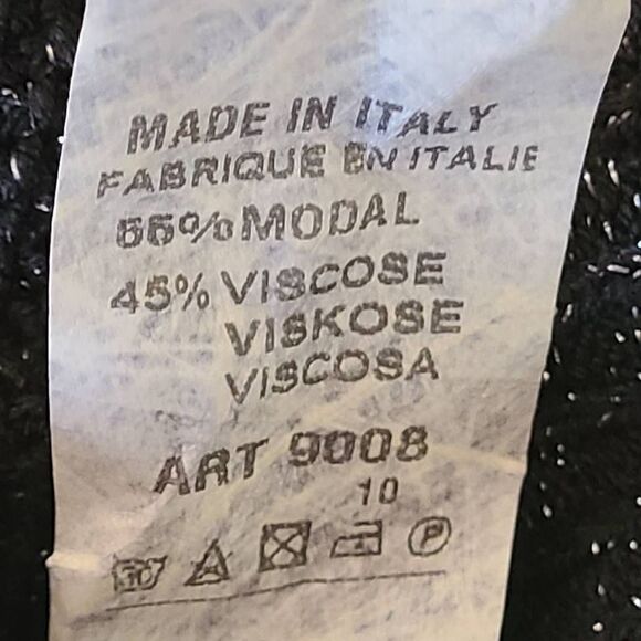 Gigi Moda Womens Black Sliver Sparkle Pull Over Knit Sweater - Picture 7 of 11